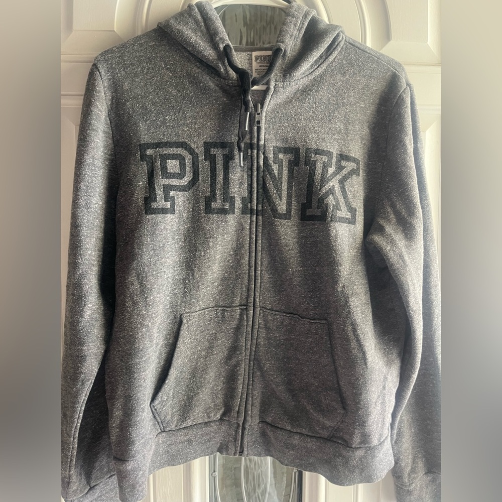 Victoria’s Secret PINK hoodie zip-up gray